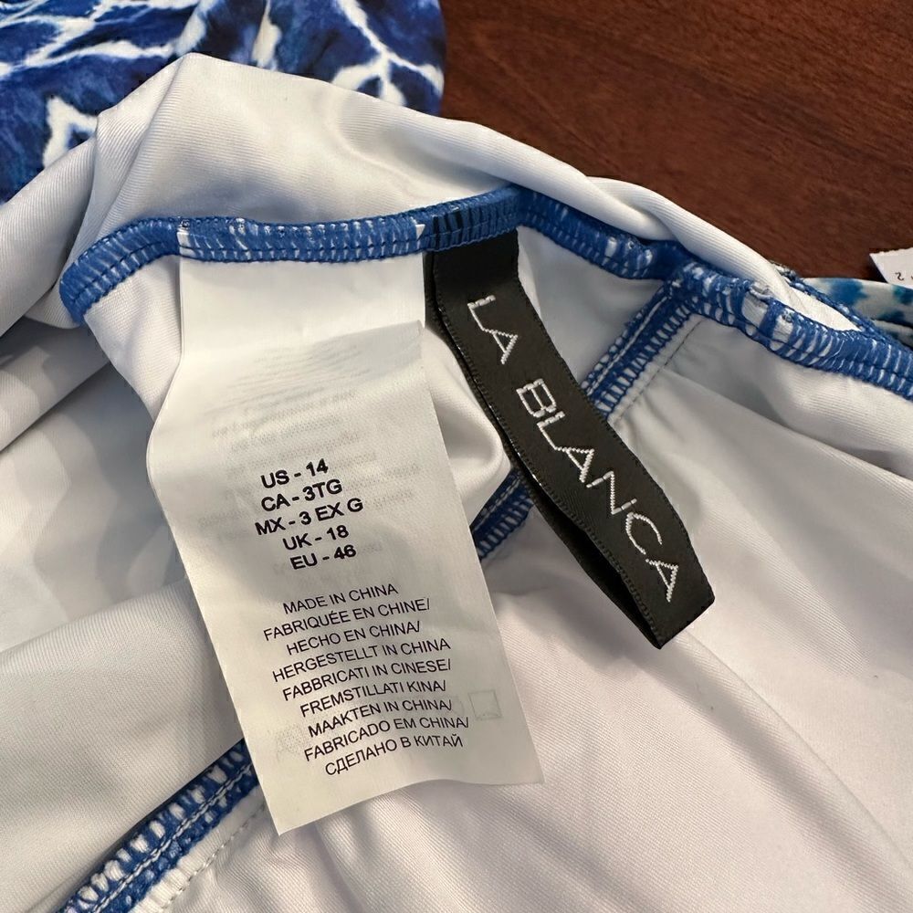 La Blanca Women’s cross back one piece swimsuit size 14 and 16 NWT - Picture 12 of 12